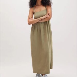 Richer Poorer Linen Maxi Dress - L